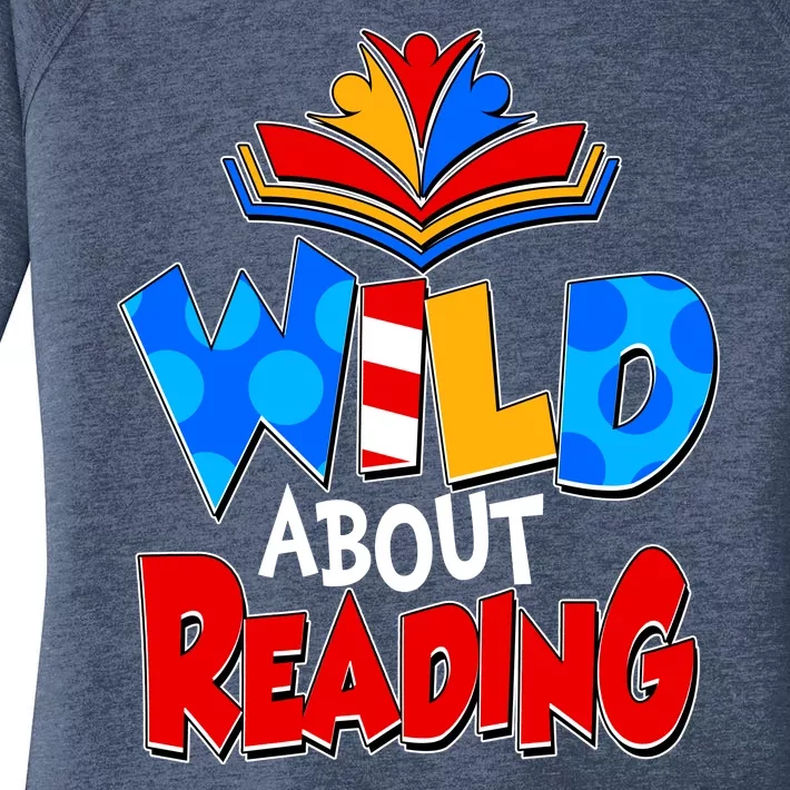 Wild About Reading Book Lover Reading Fan Women's Perfect Tri Tunic Long Sleeve Shirt