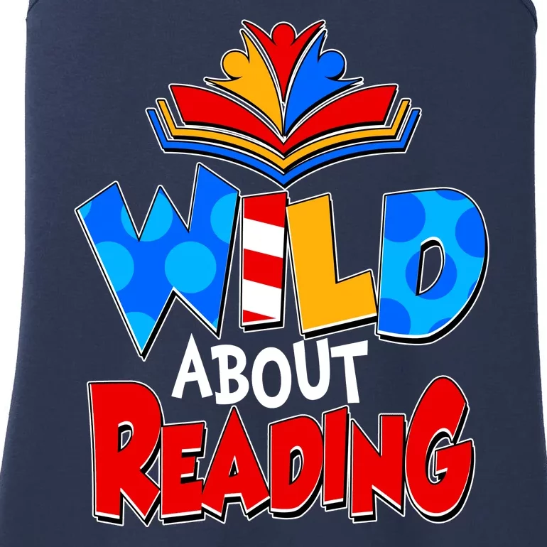 Wild About Reading Book Lover Reading Fan Ladies Essential Tank