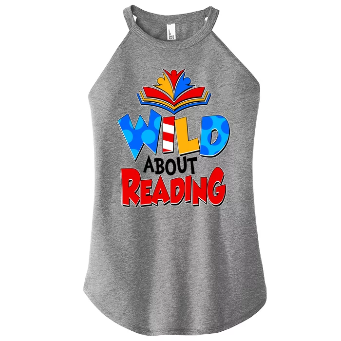 Wild About Reading Book Lover Reading Fan Women’s Perfect Tri Rocker Tank