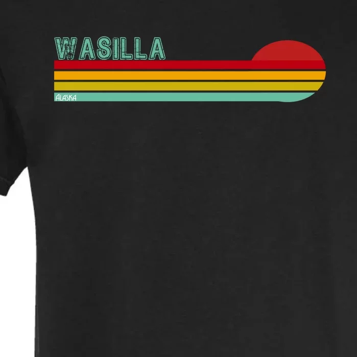 Wasilla Alaska Retro Sunset Garment-Dyed Heavyweight T-Shirt