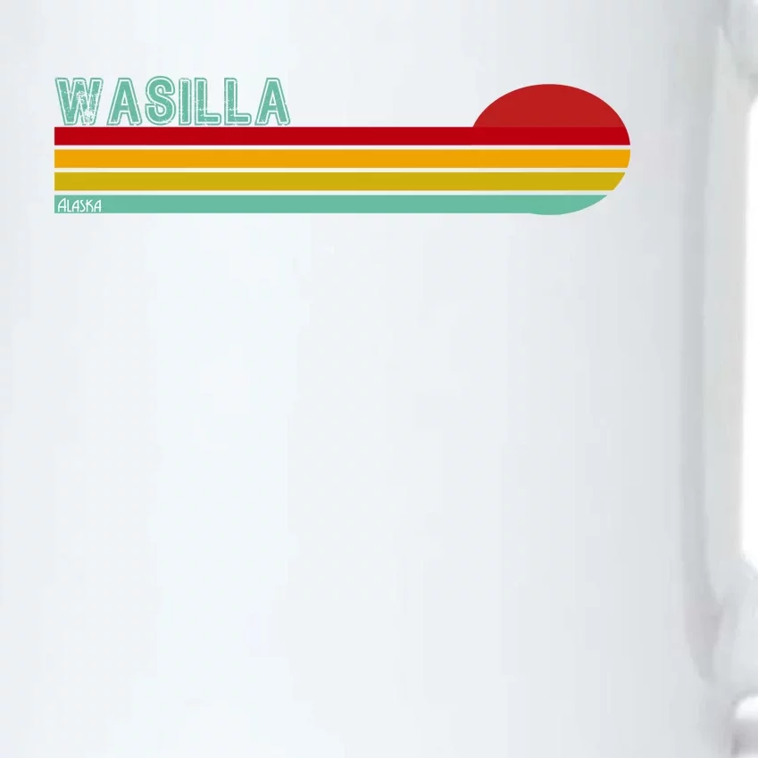 Wasilla Alaska Retro Sunset Black Color Changing Mug