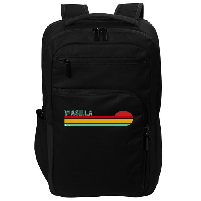 Wasilla Alaska Retro Sunset Impact Tech Backpack