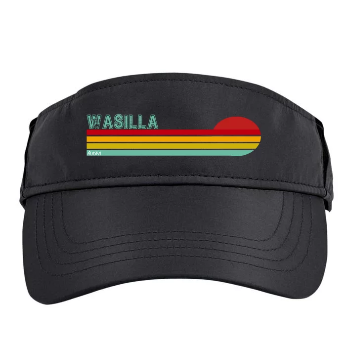 Wasilla Alaska Retro Sunset Adult Drive Performance Visor