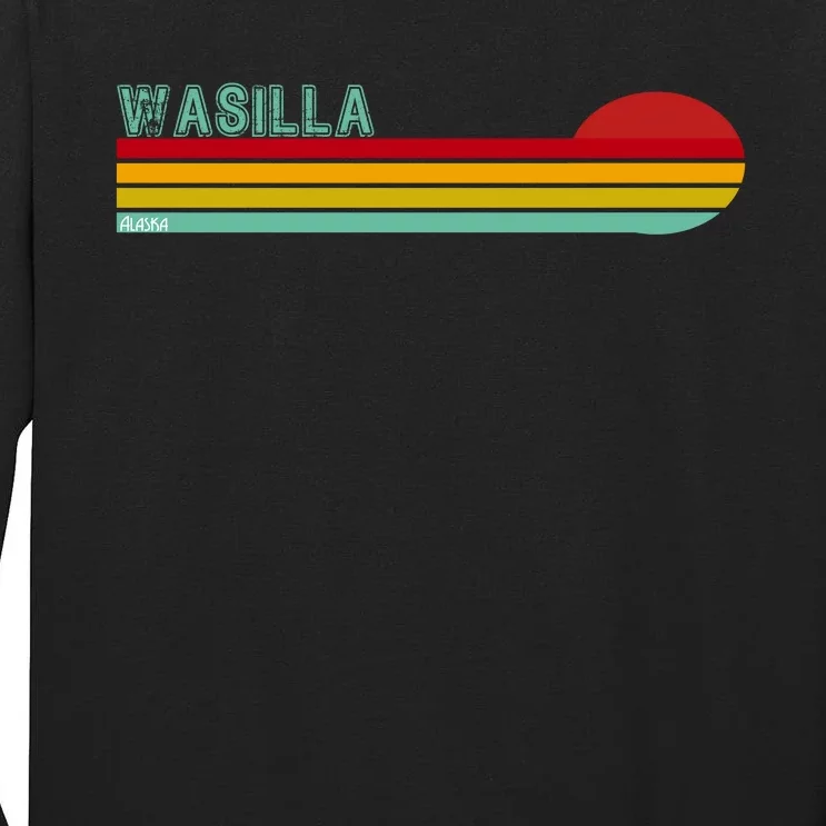 Wasilla Alaska Retro Sunset Tall Long Sleeve T-Shirt