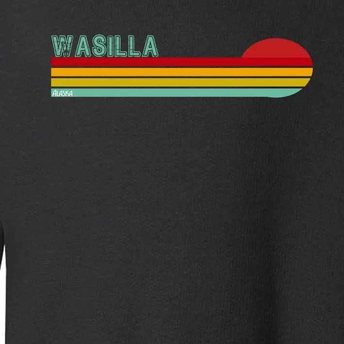 Wasilla Alaska Retro Sunset Toddler Sweatshirt