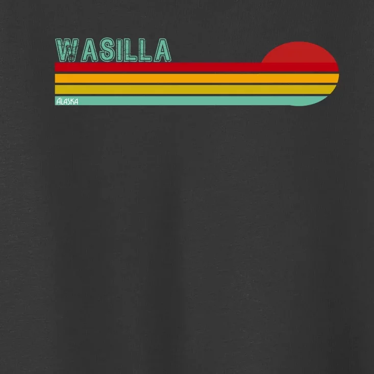 Wasilla Alaska Retro Sunset Toddler T-Shirt