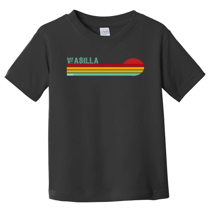 Wasilla Alaska Retro Sunset Toddler T-Shirt