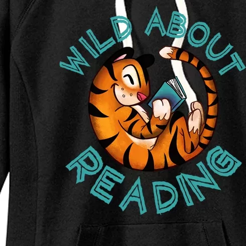 Wild About Reading Tiger Women's Fleece Hoodie