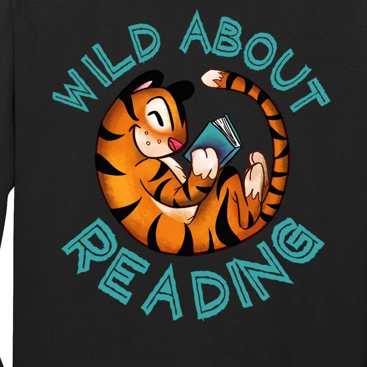 Wild About Reading Tiger Tall Long Sleeve T-Shirt