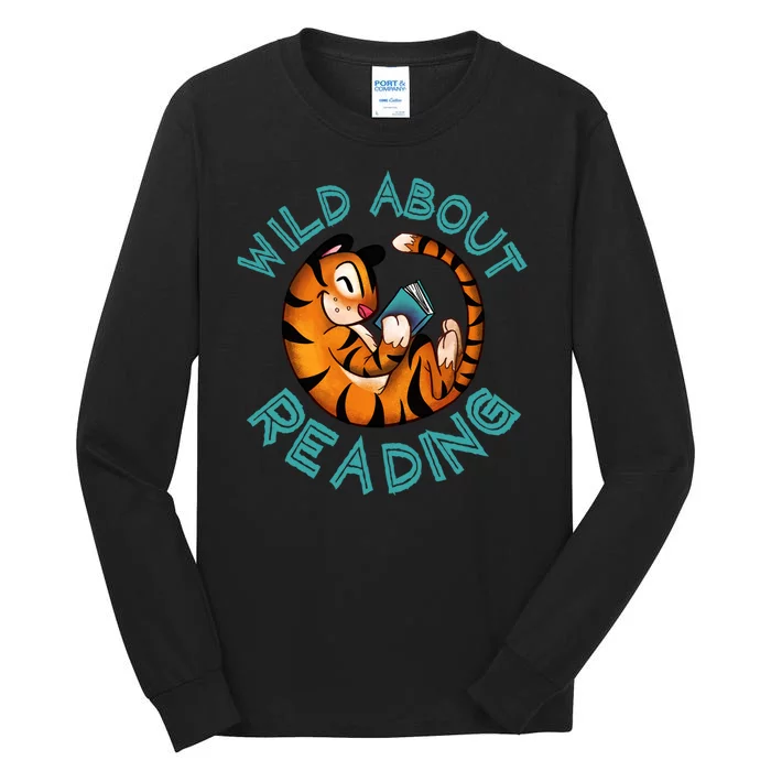 Wild About Reading Tiger Tall Long Sleeve T-Shirt