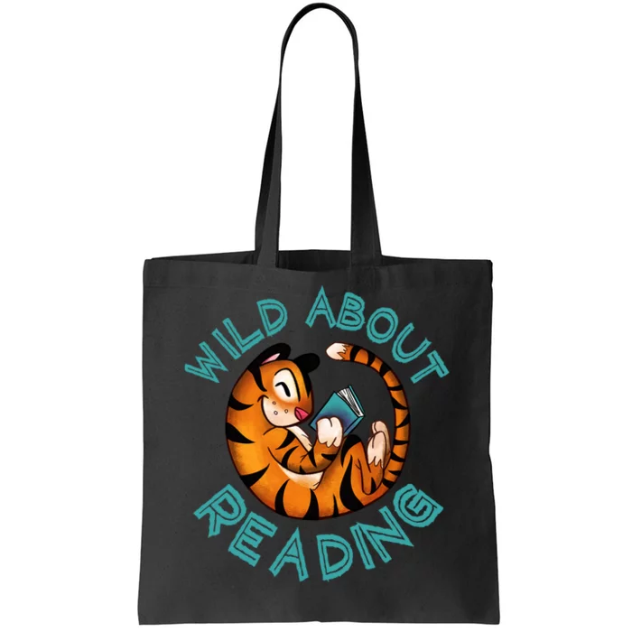 Wild About Reading Tiger Tote Bag