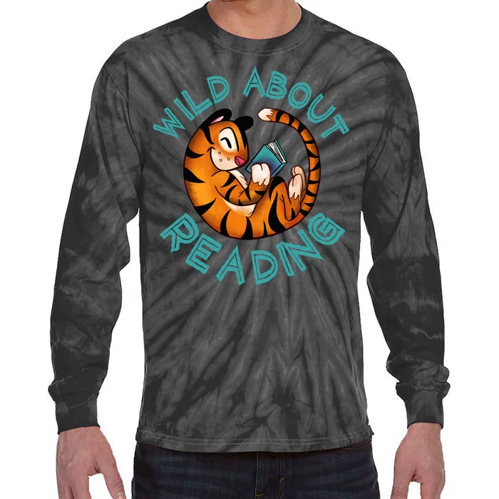 Wild About Reading Tiger Tie-Dye Long Sleeve Shirt