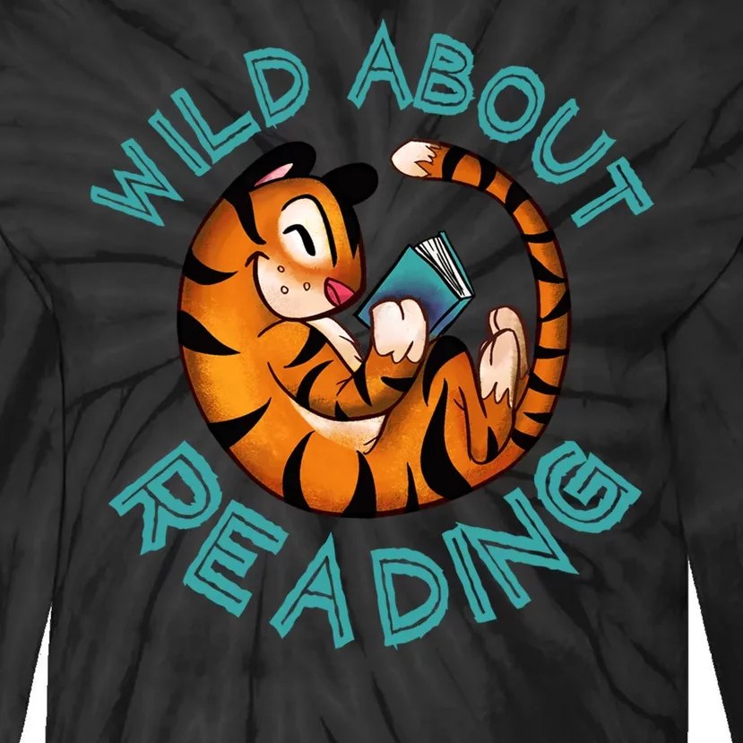 Wild About Reading Tiger Tie-Dye Long Sleeve Shirt