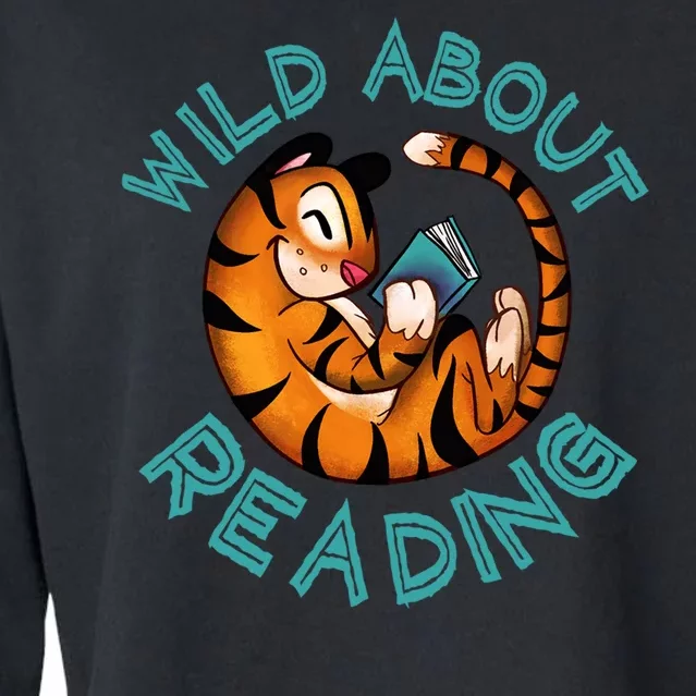 Wild About Reading Tiger Cropped Pullover Crew