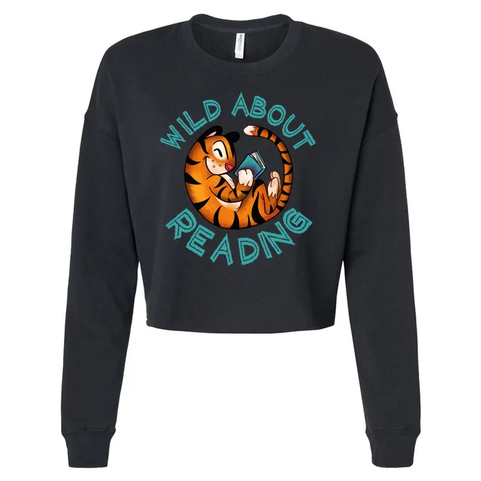 Wild About Reading Tiger Cropped Pullover Crew