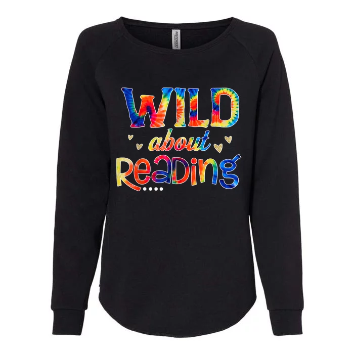 Wild About Reading Tie Dye Reading Books Funny Womens California Wash Sweatshirt