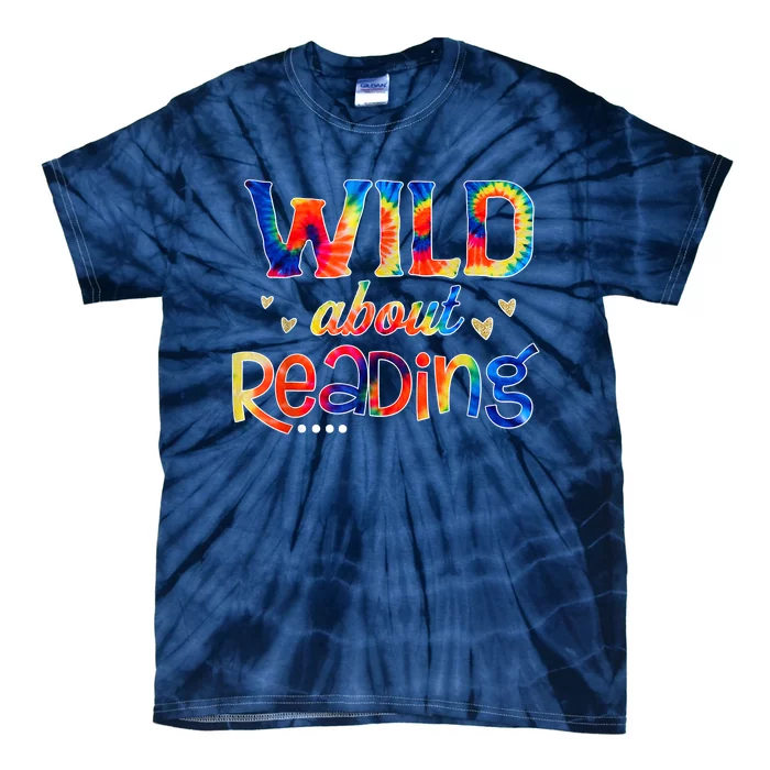 Wild About Reading Tie Dye Reading Books Funny Tie-Dye T-Shirt