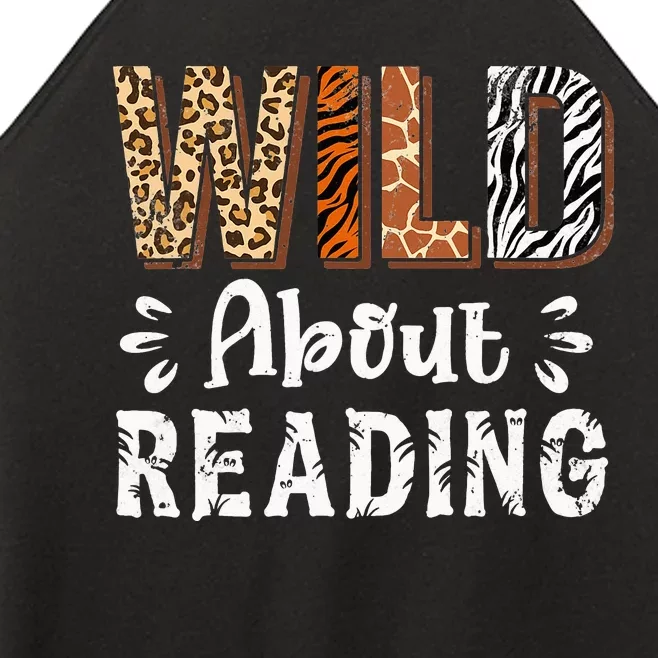 Wild About Reading Books Reader Lover Animals Women’s Perfect Tri Rocker Tank