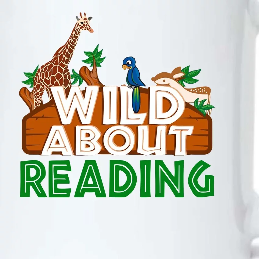 Wild About Reading Animals Black Color Changing Mug