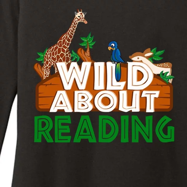 Wild About Reading Animals Womens CVC Long Sleeve Shirt