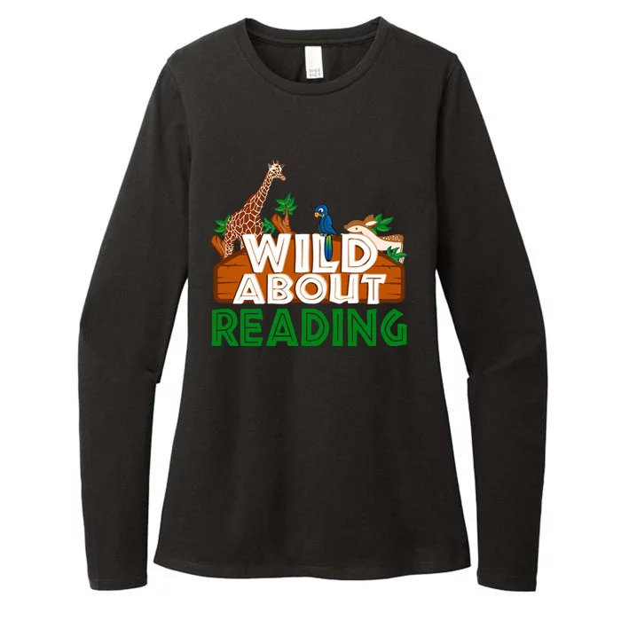 Wild About Reading Animals Womens CVC Long Sleeve Shirt