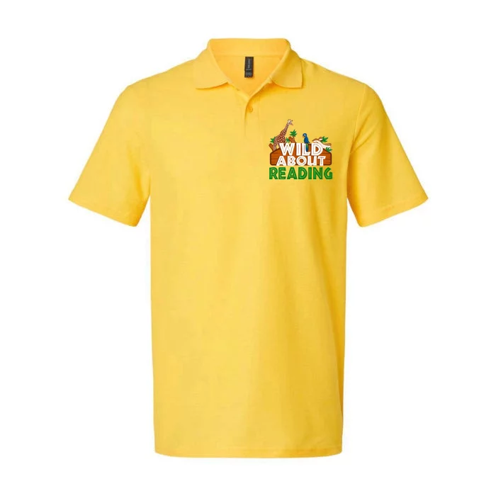 Wild About Reading Animals Softstyle Adult Sport Polo