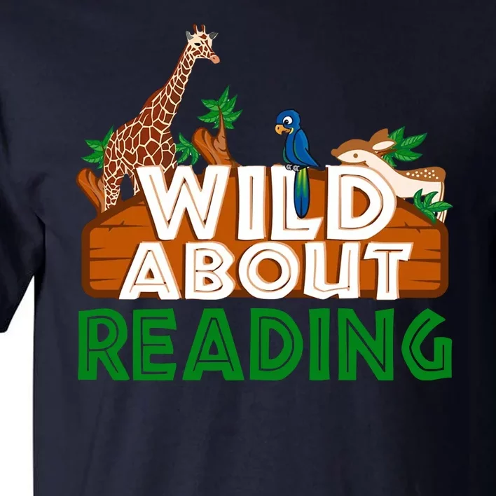 Wild About Reading Animals Tall T-Shirt