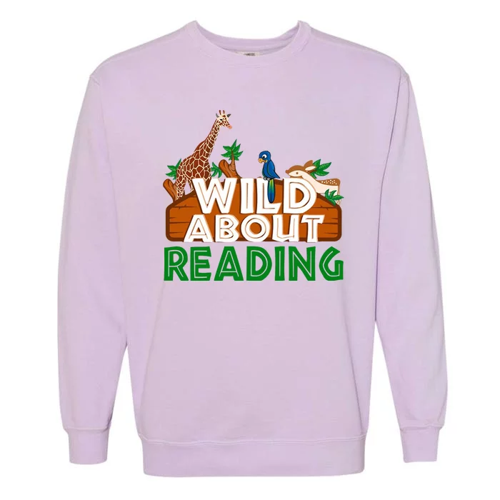 Wild About Reading Animals Garment-Dyed Sweatshirt