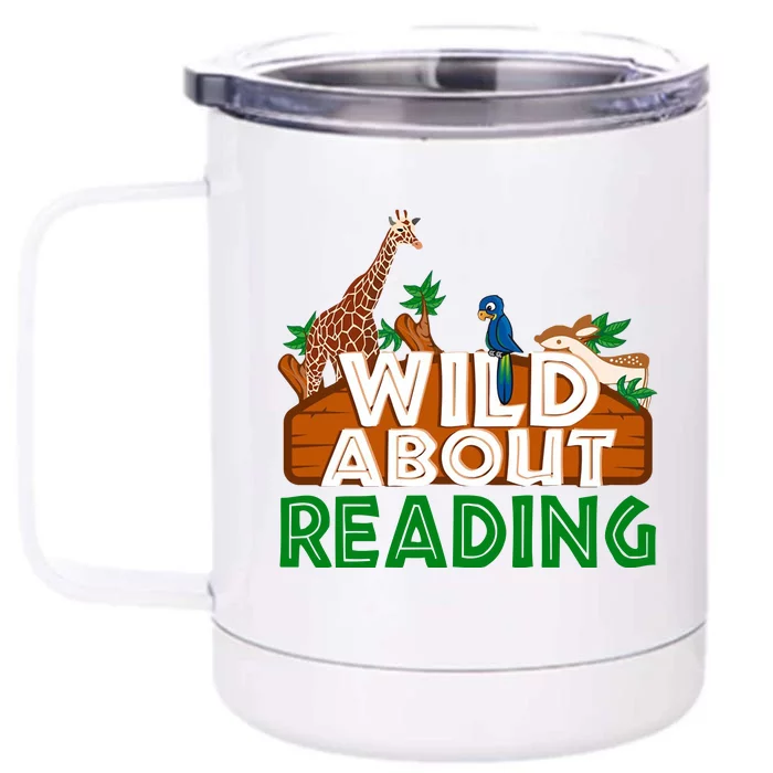 Wild About Reading Animals Front & Back 12oz Stainless Steel Tumbler Cup