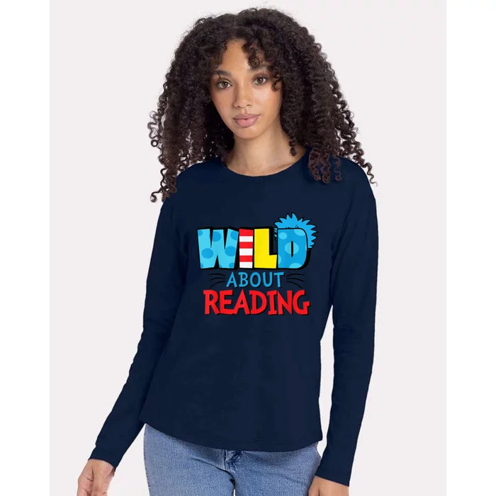 Wild About Reading Dr Teacher Womens Cotton Relaxed Long Sleeve T-Shirt