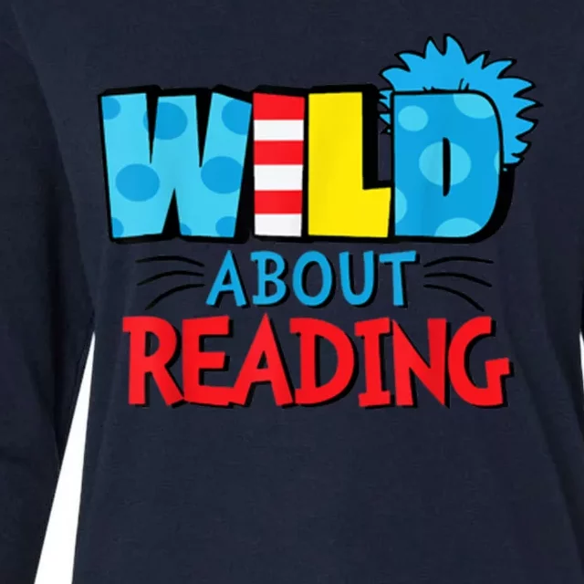 Wild About Reading Dr Teacher Womens Cotton Relaxed Long Sleeve T-Shirt