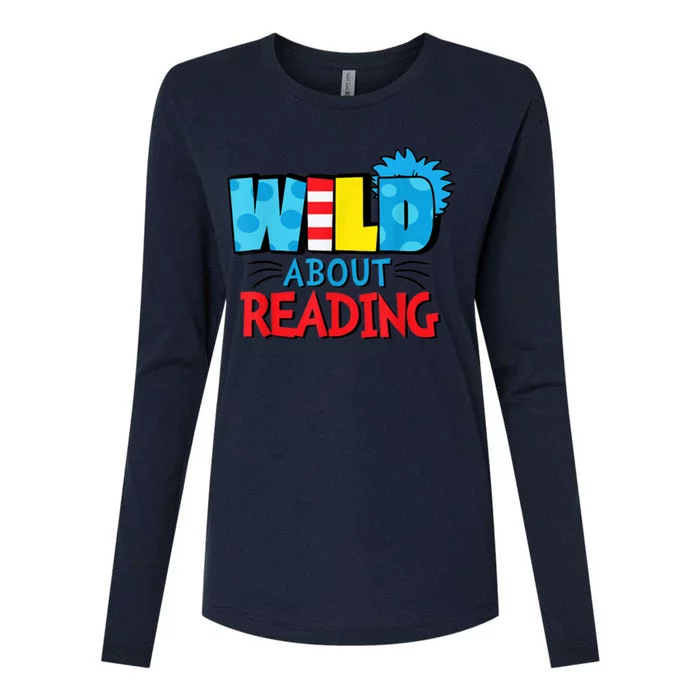 Wild About Reading Dr Teacher Womens Cotton Relaxed Long Sleeve T-Shirt