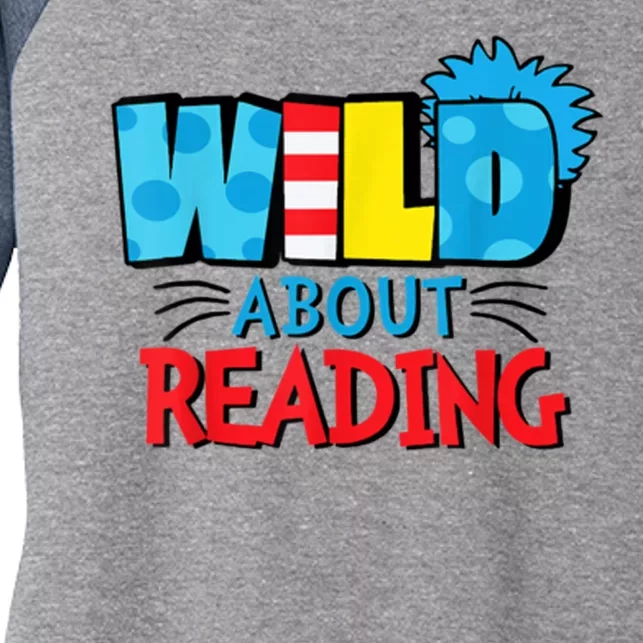 Wild About Reading Dr Teacher Women's Tri-Blend 3/4-Sleeve Raglan Shirt