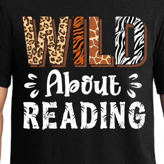 Wild About Reading Books Reader Lover Animals Leopard Zebra Pajama Set