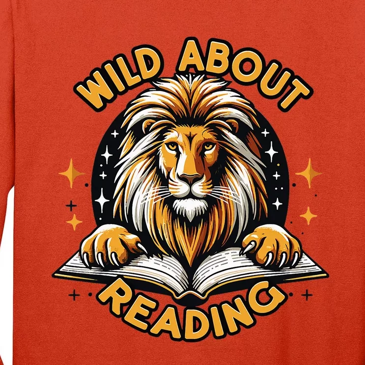 Wild About Reading Lion For Teachers & Students Tall Long Sleeve T-Shirt