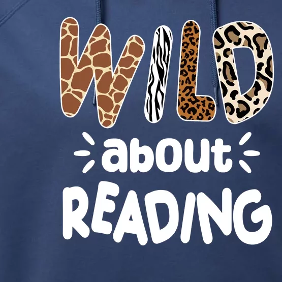 Wild About Reading Animal Print Performance Fleece Hoodie