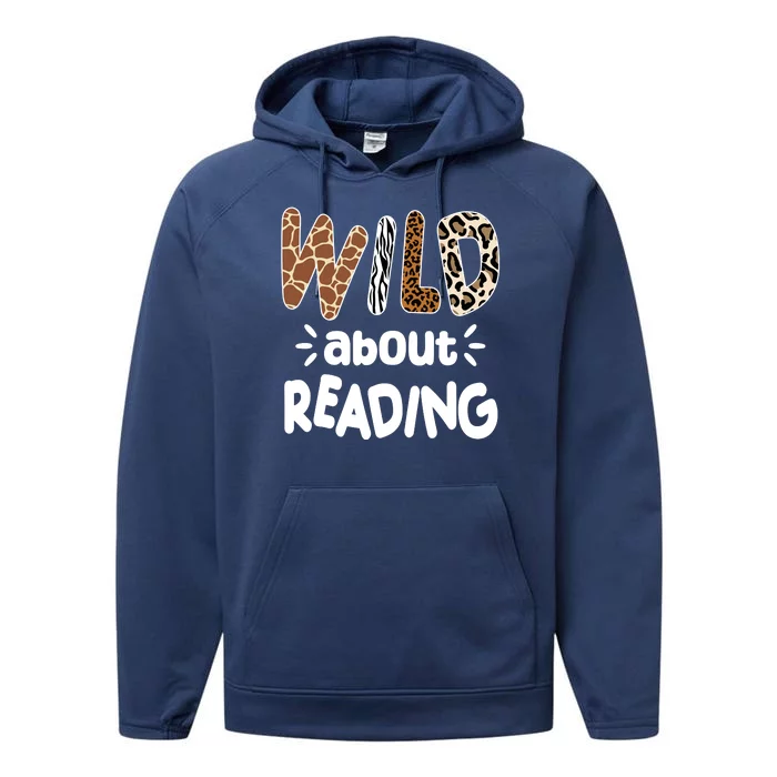 Wild About Reading Animal Print Performance Fleece Hoodie