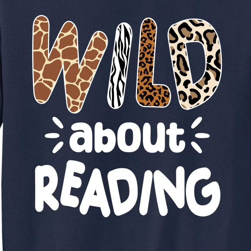 Wild About Reading Animal Print Tall Sweatshirt