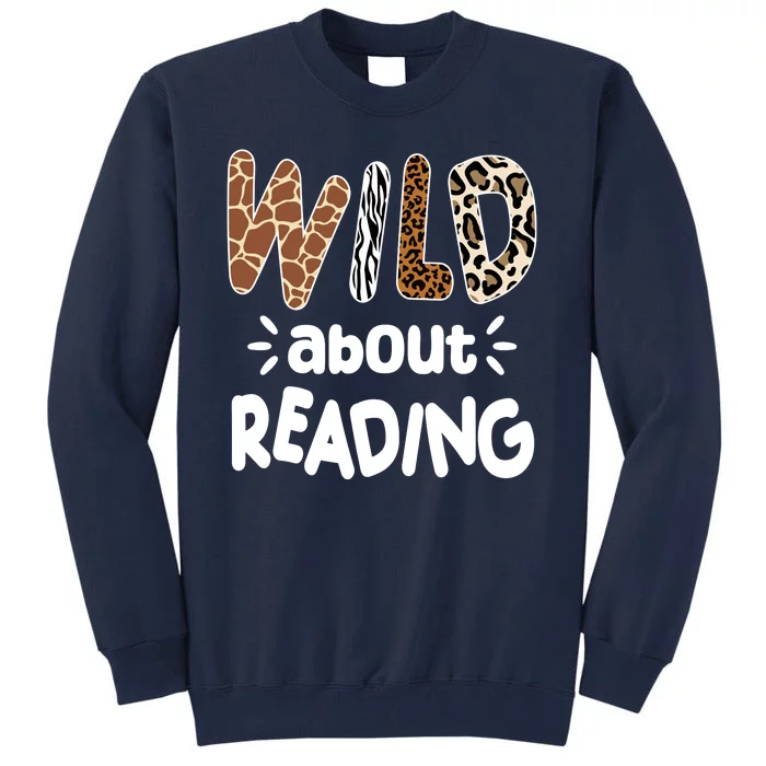 Wild About Reading Animal Print Tall Sweatshirt