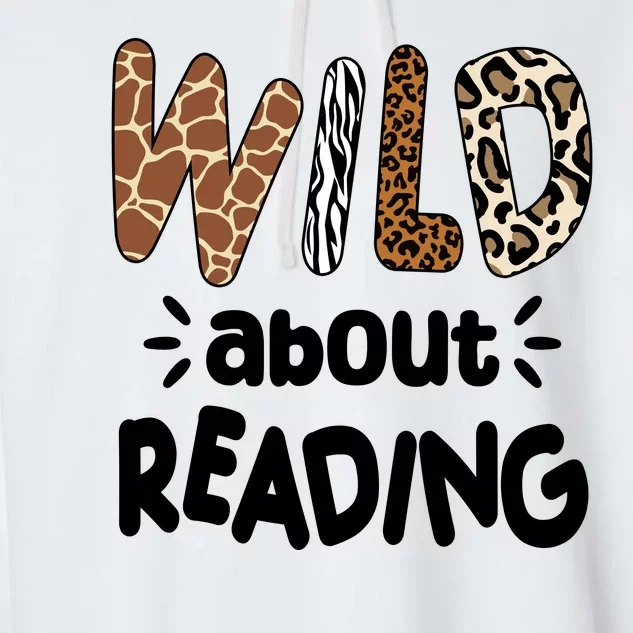 Wild About Reading Animal Print Garment-Dyed Fleece Hoodie