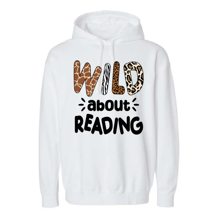 Wild About Reading Animal Print Garment-Dyed Fleece Hoodie