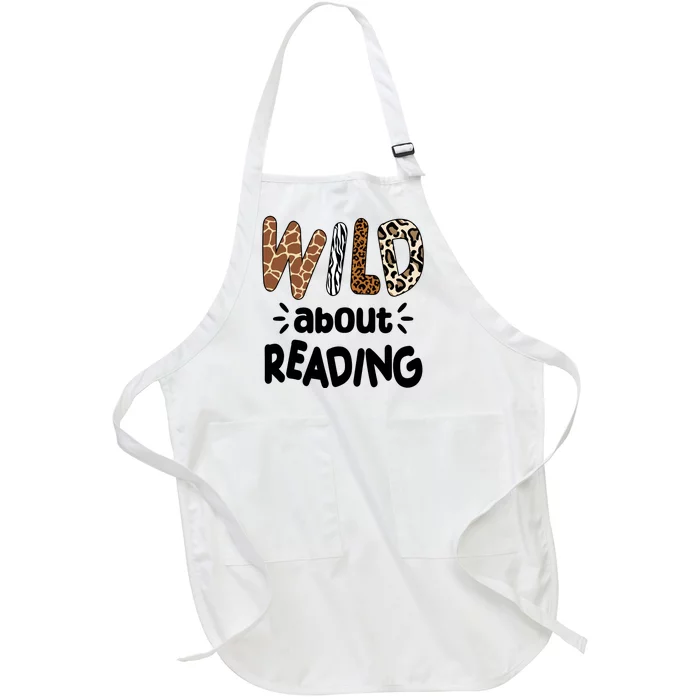 Wild About Reading Animal Print Full-Length Apron With Pocket