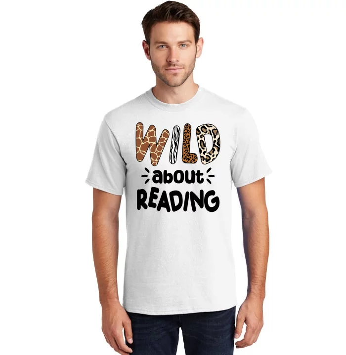 Wild About Reading Animal Print Tall T-Shirt