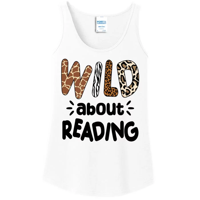 Wild About Reading Animal Print Ladies Essential Tank