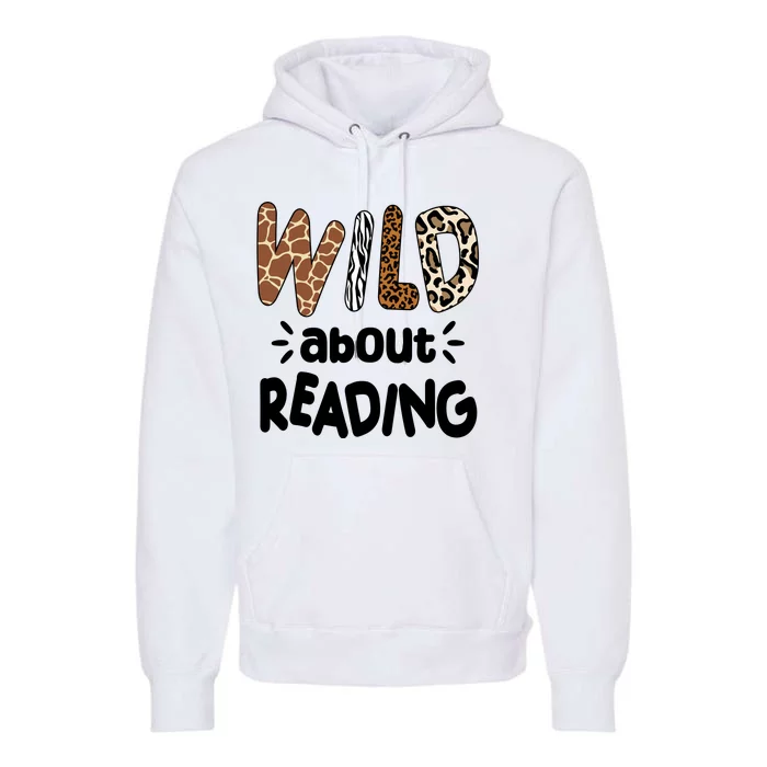 Wild About Reading Animal Print Premium Hoodie