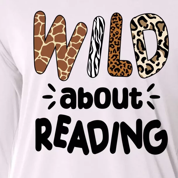 Wild About Reading Animal Print Cooling Performance Long Sleeve Crew