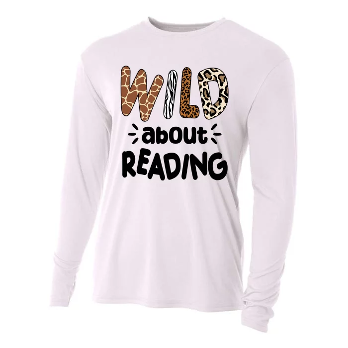 Wild About Reading Animal Print Cooling Performance Long Sleeve Crew