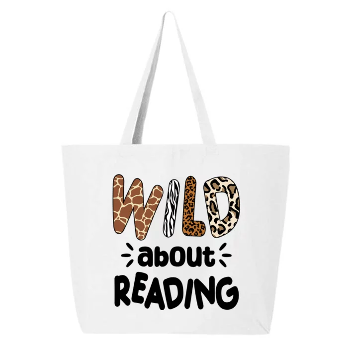 Wild About Reading Animal Print 25L Jumbo Tote