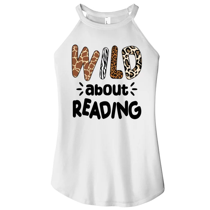 Wild About Reading Animal Print Women’s Perfect Tri Rocker Tank