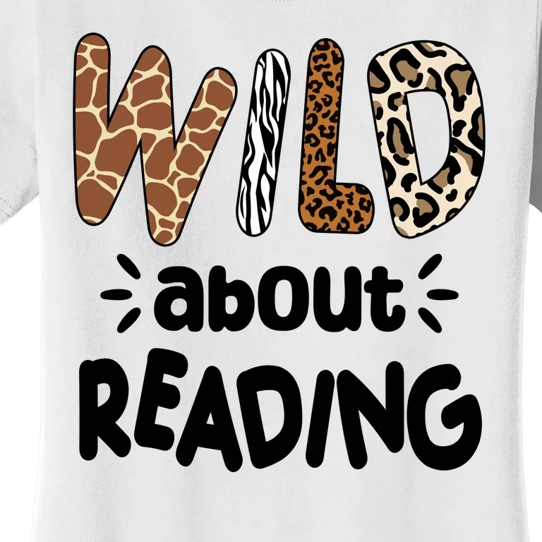 Wild About Reading Animal Print Women's T-Shirt